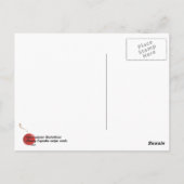 郵送可能なさくらんぼカップケーキレシピカード ポストカード (裏面)