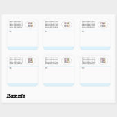 郵送用ステッカーカスタムロゴ&住所3" スクエアシール (シート)