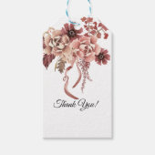 郷愁の秋の花　水彩画 ギフトタグ (正面)