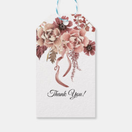 郷愁の秋の花 水彩画 ギフトタグ