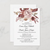 郷愁の秋の花　水彩画 招待状 (正面/裏面)