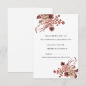 郷愁の秋の花　水彩 出欠カード (正面/裏面)