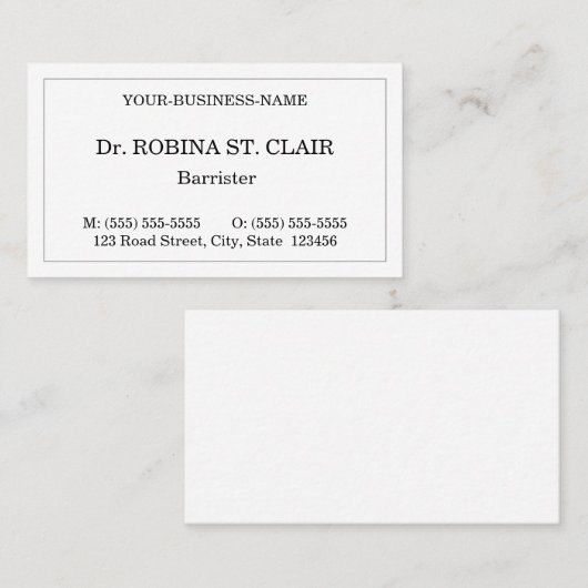 郷愁スタイル法プロフェッショナル名刺書 名刺 (正面/裏面)