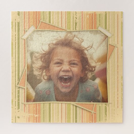 郷愁。フォトエフェグランジクトテンプレートヴィンテージ ジグソーパズル (縦)