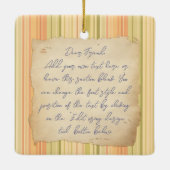 郷愁。フォトエフェグランジクトテンプレートヴィンテージ セラミックオーナメント (裏面)