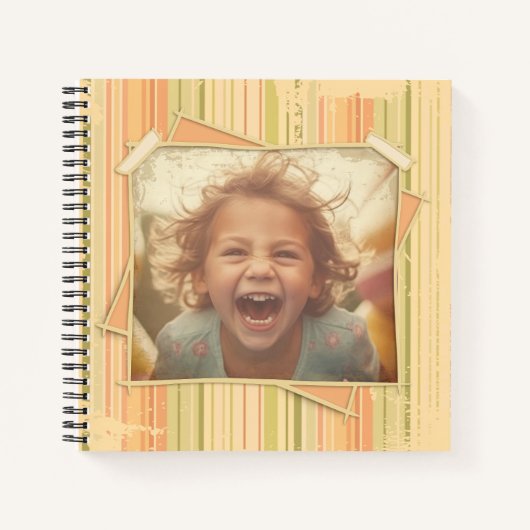 郷愁。フォトエフェグランジクトテンプレートヴィンテージ ノートブック (正面)