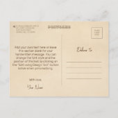 郷愁。フォトエフェグランジクトテンプレートヴィンテージ ポストカード (裏面)