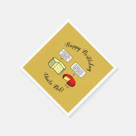 郷（ごう）田（だ）さんとジャック（たっ）チーズ（ちーじ）のテイスト誕生パーティー スタンダードカクテルナプキン (角)