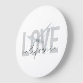 都モダン市、トレンディー、クールデザインラブ·カリフォルニア ラージ壁時計 (傾斜)