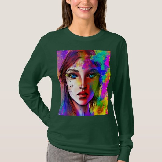 都会に強い女性 Tシャツ (正面)