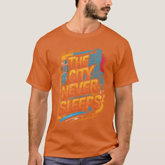 都会のアートは眠らない Tシャツ (正面)