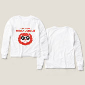 都会のジャングルの王様 クールライオンTシャツ (デザイン 正面&背面)
