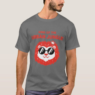 都会のジャングルの王様 クールライオンTシャツ Tシャツ