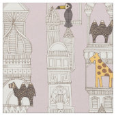 都会のジャングル赤面ピンク ファブリック (クローズアップ)