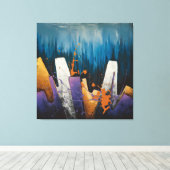 『都会のスカイラインのリズム』 🎨🌆 キャンバスプリント (インサイチュ (ウッドフロア))