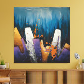 『都会のスカイラインのリズム』 🎨🌆 キャンバスプリント (インサイチュ (リビング))