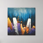 『都会のスカイラインのリズム』 🎨🌆 キャンバスプリント (正面)