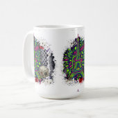 都会のネオン graffiti エッフェル塔 コーヒーマグカップ (正面左)