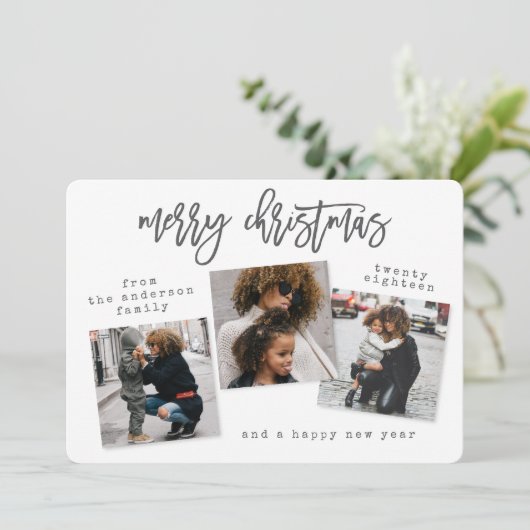 都会のモダンメリークリスマス シーズンカード (スタンド正面)