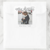 都会のモダンメリークリスマス スクエアシール (バッグ)