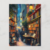 都会の居心地の良い角にある小さな本屋 ポストカード (正面)