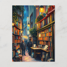都会の居心地の良い角にある小さな本屋 ポストカード