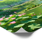 都会の平和な池 ポスター (角)