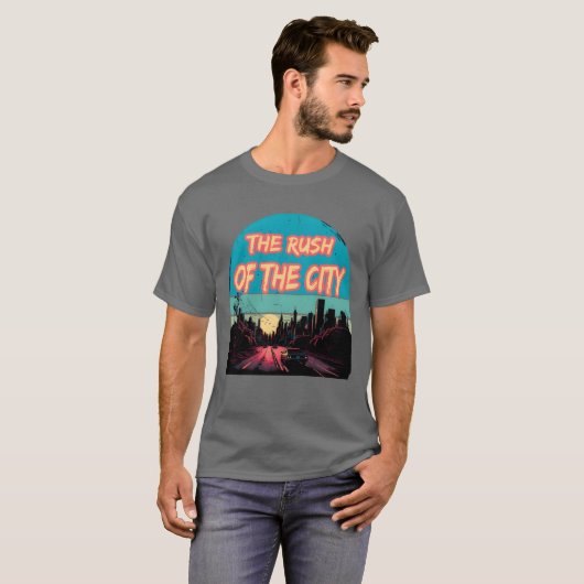 都会の急ぎ足 ギフト Tシャツ (正面フル)