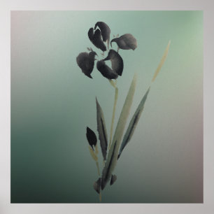 都会の浮世絵シックお洒落ブラックの洗練 ポスター