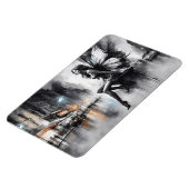 都会の闇の妖精ファンタジー未来的なゴシックの街 マグネット (左側)