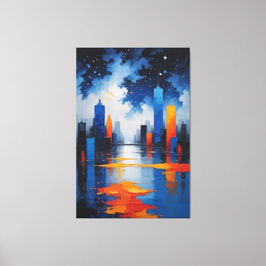 都会の静寂ミラーカンバスプリント キャンバスプリント (正面)