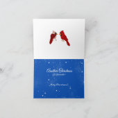 都会の Cardinals クリスマス ホリデーカード (内部)