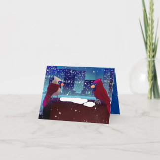 都会の Cardinals クリスマス ホリデーカード