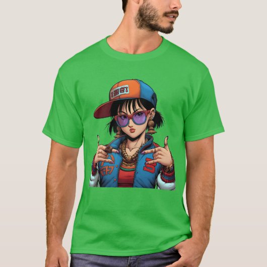 都会的でおしゃれなアニメファミリー Tシャツ (正面)