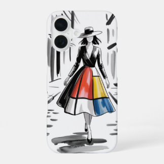 都会的なおしゃれアート iPhone 16ケース