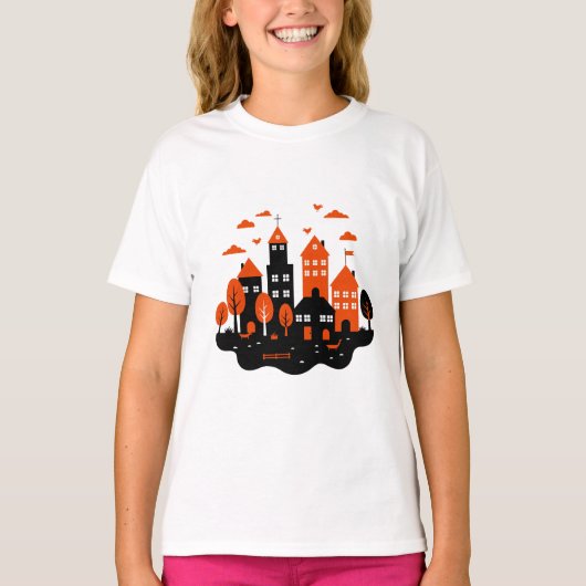 都会的なスタイリッシュな風景 Tシャツ (正面)