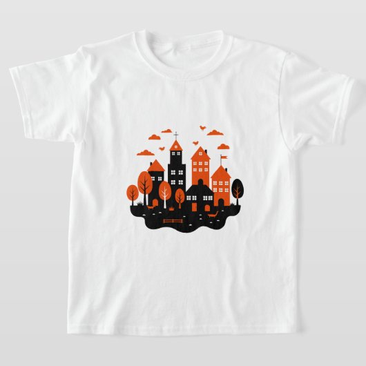 都会的なスタイリッシュな風景 Tシャツ (レイダウン)