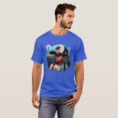 都会的な男性のユーモア Tシャツ (正面フル)