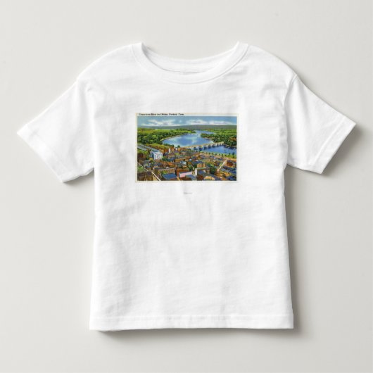 都市およびコネチカットの空中写真 トドラーTシャツ (正面)