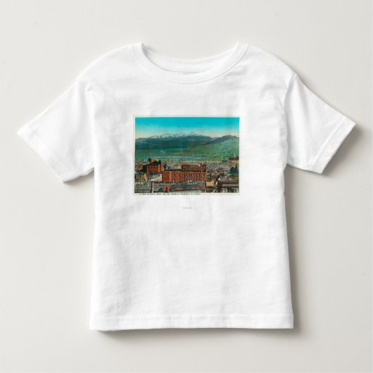 都市および高地山の空中写真 トドラーTシャツ (正面)