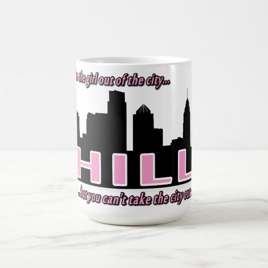 都市から......女の子を取ることができます コーヒーマグカップ (中央)