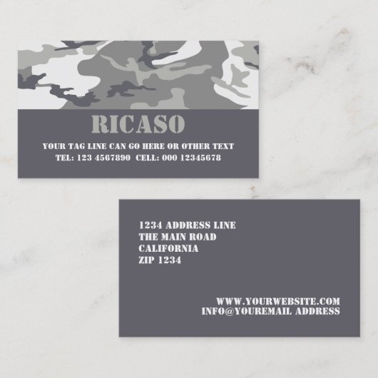 都市ごまかされたパターン 名刺 (正面/裏面)