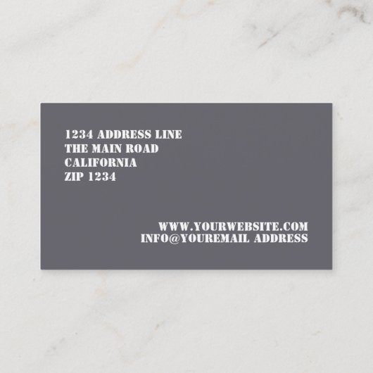 都市ごまかされたパターン 名刺 (裏面)