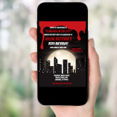 都市で起きた血の惨殺 ミステリー パーティーの招待状 招待状