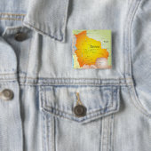 都市と国境が描かれたボリビアの地図 缶バッジ (インサイチュ)