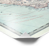 都市と道路を持つオーストラリアの地図1932 - フォトプリント            (角)