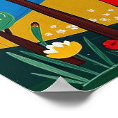 都市と鮮やか自然を融合させる街並み ポスター (角)