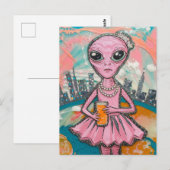 都市のエイリアンオレンジジュース ポストカード (正面/裏面)