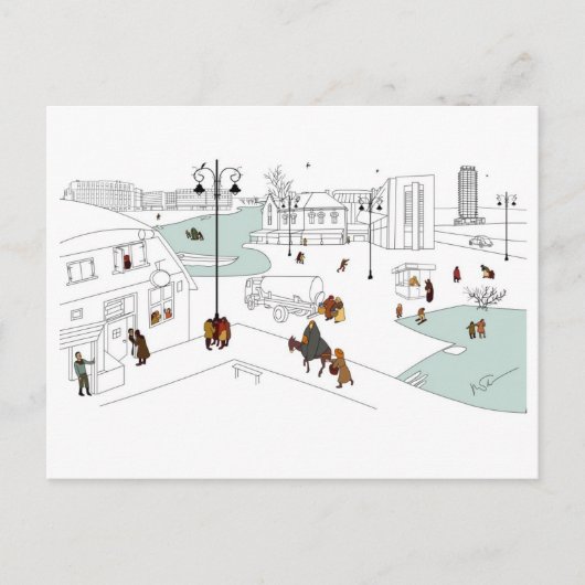 都市のクリモダンスマス シーズンポストカード (正面)