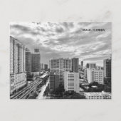 都市のマイアミ モノクローム - 都市景観 ポストカード (正面)